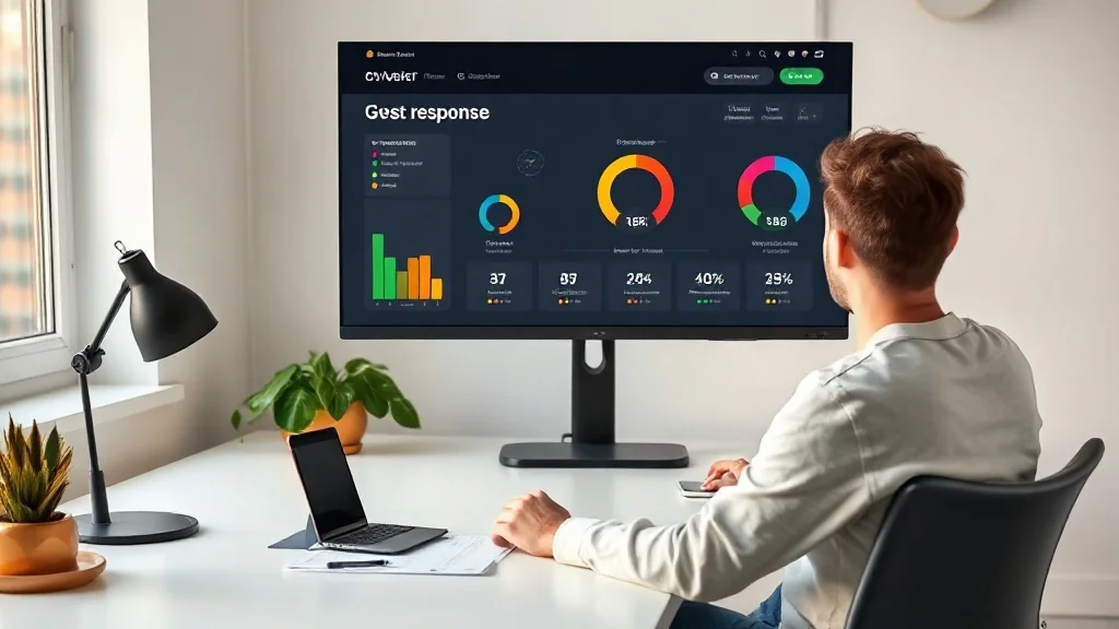 Person reviewing RSVP analytics dashboard on a computer screen to improve event attendance