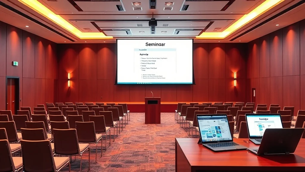 Modern conference room set up for a corporate seminar, representing professional corporate seminar invites