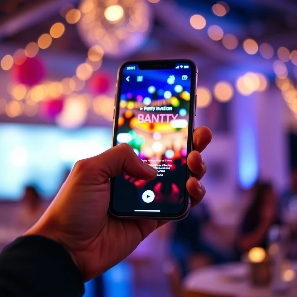 Person quickly sending last-minute invitations via smartphone using a digital invitation platform
