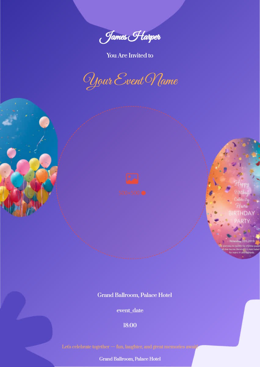 Balloon Fiesta Birthday Invitation digital invitation template, free on Invitofy